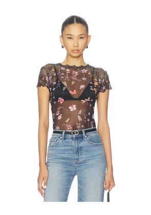 Agua Bendita Leona T-shirt in Black. Size M. Also in S, XS.