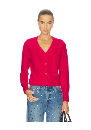 Bobi Slim Cardigan Sweater in Red. Size L. Also in M, S, XL, XS.
