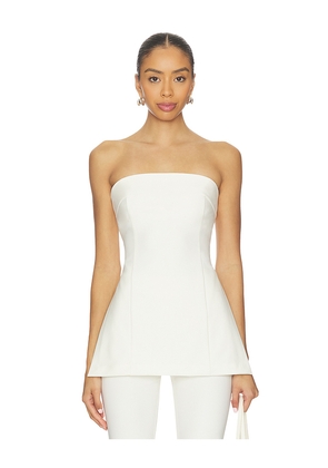 EAVES Bennet Tech Suiting Top in Ivory. Size L. Also in M, S, XL, XS, XXS.