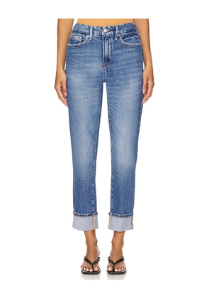 Good American The Weekend Cuffed Jeans in Denim-Medium. Size 24. Also in 2, 26, 28, 30, 4, 6.