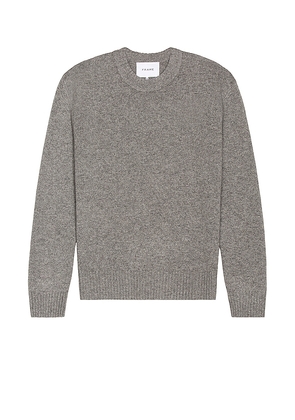 FRAME The Crew Neck Cashmere Sweater in Light Grey. Size L. Also in M, XL/1X.