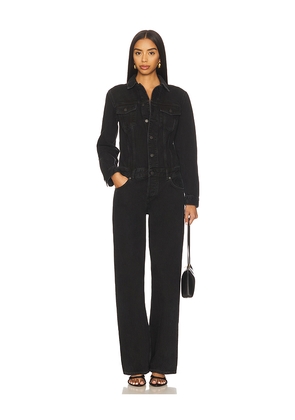 AGOLDE Esther Jumpsuit in Black. Size L. Also in M, S, XS.