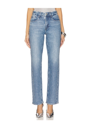Good American Good Icon Rhinestone Jeans in Denim-Medium. Size 14. Also in 16, 20, 22, 6.