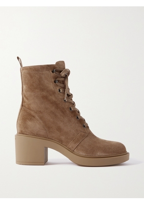 Gianvito Rossi - Foster 45 Suede Ankle Boots - Neutrals - IT35,IT35.5,IT36,IT36.5,IT37,IT37.5,IT38,IT38.5,IT39,IT39.5,IT40,IT40.5,IT41,IT41.5,IT42