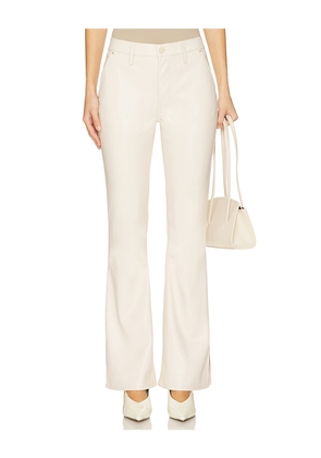 Hudson Jeans Barbara High Rise Bootcut Faux Leather Trouser in Ivory. Size 31. Also in 32.