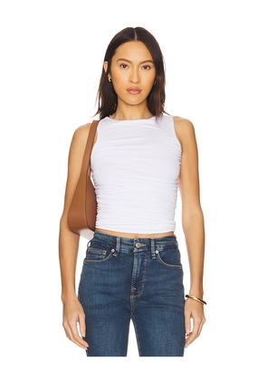 Good American Ruched Tank Top in White. Size XS. Also in XXL/2X, XXXL/3X, XXXXL/4X.