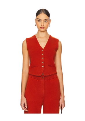 Guest In Residence Tailored Cashmere Vest in Burnt Orange. Size L. Also in XL.