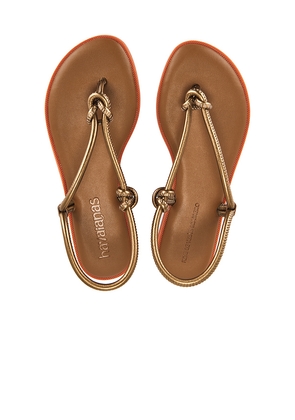 Havaianas Una Acai Eur Sandal in Metallic Bronze. Size 37. Also in 36.