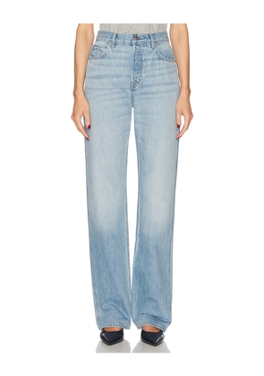 GRLFRND Graham High Rise Straight Jeans in Blue. Size 25. Also in 24, 26.