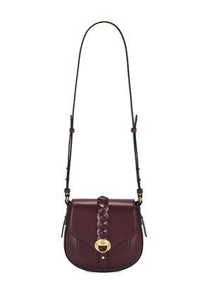 Isabel Marant Alta Small Shoulder Strap in Burgundy.