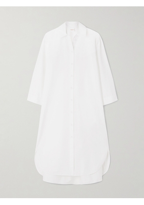 Max Mara - Sella Cotton-blend Poplin Midi Shirt Dress - White - UK 2,UK 4,UK 6,UK 8,UK 10,UK 12,UK 14,UK 16,UK 18