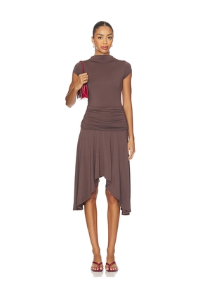 Geel Elodie Dress in Brown. Size M. Also in S, XS.