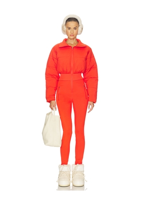 Free People Downhill Diva Ski Suit in Orange. Size L. Also in M, S, XS.