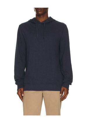 Faherty Legend Sweater Hoodie in Blue. Size L. Also in M, S, XL/1X.