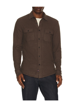 Faherty Legend Sweater Shirt in Brown. Size L. Also in S, XL/1X.