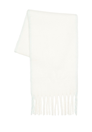Free People Winter Chill Blanket Scarf in Beige.