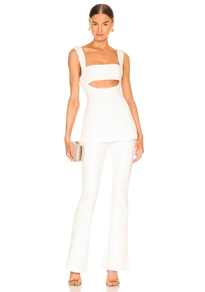 MISHA Costanza Jumpsuit in Ivory. Size XS. Also in Aus 4 / US 0/XXS, Aus 10 / US 6/M, Aus 12 / US 8/L, Aus 6 / US 2/XS, Aus 8 / US 4/S.
