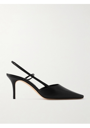 Manolo Blahnik - Touki 70 Leather Slingback Pumps - Black - IT36,IT36.5,IT37,IT37.5,IT38,IT38.5,IT39,IT39.5,IT40,IT40.5,IT41,IT41.5,IT42