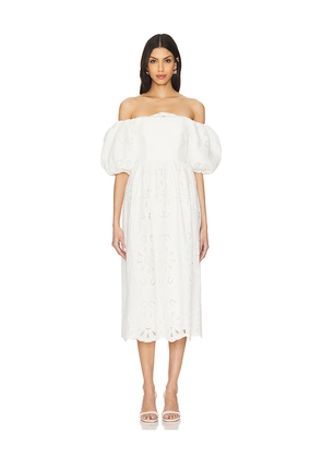 LPA Aria Midi Dress in White. Size S. Also in XS.