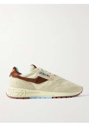 Autry - Reelwind Low Suede- And Pony Hair-trimmed Shell Sneakers - Cream - IT36,IT37,IT38,IT39,IT40,IT41,IT42