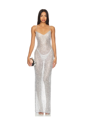 NBD Leighan Gown in Metallic Silver. Size L. Also in XL.