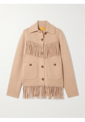 Guest In Residence - Fringed Cashmere Cardigan - Neutrals - x small,small,medium,large,x large