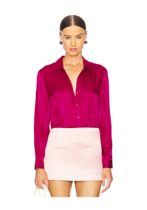 L'AGENCE Tyler Long Sleeve Blouse in Rose. Size S. Also in M, XS.