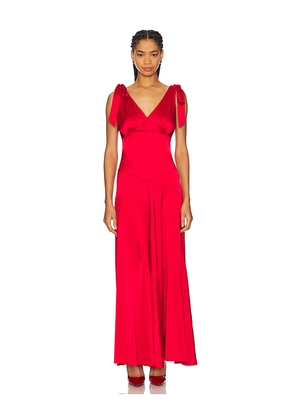 Line & Dot Harles Maxi Dress in Red. Size L. Also in M, S, XS.