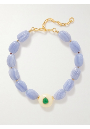 Lizzie Fortunato - Andalusia Gold-plated Multi-stone Necklace - Blue - One size
