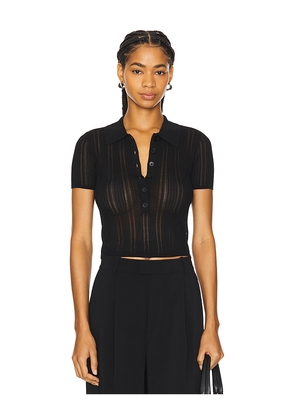 Lovers and Friends Belle Polo Top in Black. Size S. Also in XS, XXS.
