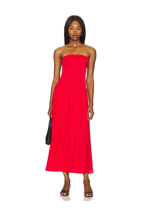 MORE TO COME Brenda Maxi Dress in Red. Size L. Also in S, XL.