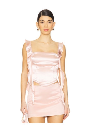 MORE TO COME Olivia Corset Top in Blush. Size M. Also in S, XL, XS, XXS.