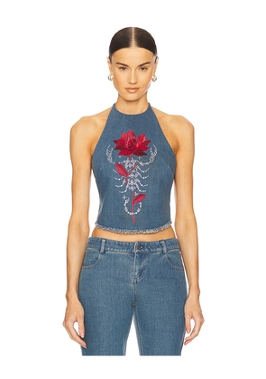 LOBA Samantha Top in Blue. Size M. Also in S, XS.