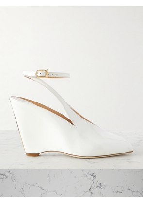 Ferragamo - Arcadia Patent-leather Pumps - White - IT37,IT37.5,IT38,IT38.5,IT39,IT39.5,IT40,IT40.5,IT41,IT41.5