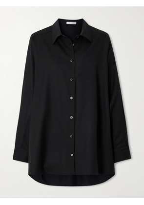 The Row - Luke Oversized Wool-flannel Shirt - Black - US0,US2,US4,US6,US8,US14