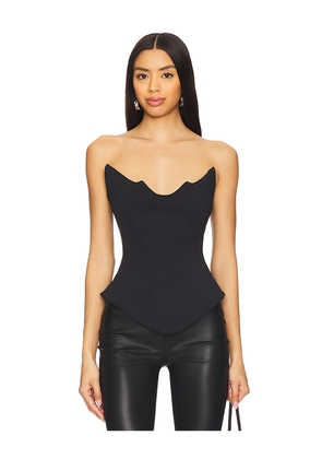Mother of All April Zipper Corset Top in Black. Size M. Also in L, S.