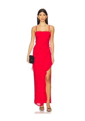 MORE TO COME Cierra Maxi Dress in Red. Size XS. Also in XXS.
