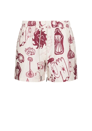 OAS Cantina Swim Shorts in White. Size L. Also in S, XL/1X.