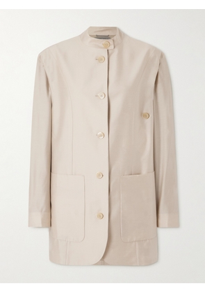 Our Legacy - + Emporio Armani Pomposo Oversized Tencel™ Lyocell And Silk-blend Coat - Neutrals - FR 34,FR 36,FR 38,FR 40