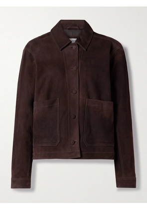 La Ligne - Val Cropped Suede Jacket - Brown - xx small,x small,small,medium,large,x large