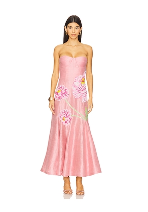LA FUORI Petaleeza Corset Gown in Pink. Size L. Also in S, XS.