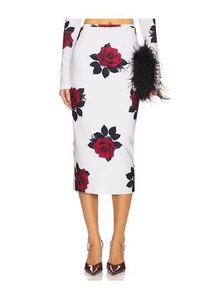 Norma Kamali Straight Skirt in White. Size M. Also in S.