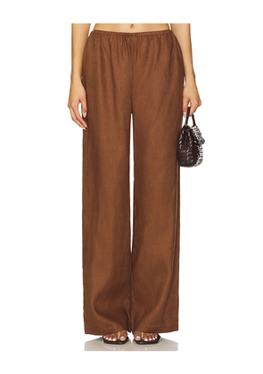 Lovers and Friends Asa Easy Pant in Brown. Size M. Also in L, XL, XS, XXS.