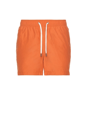 onia Charles 5 Swim Trunk in Orange. Size L. Also in S, XL/1X.