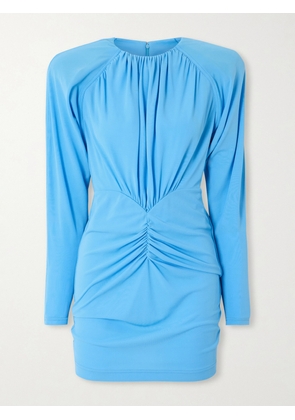 Stella McCartney - Ruched Jersey Mini Dress - Blue - IT34,IT36,IT38,IT40,IT42,IT44,IT46