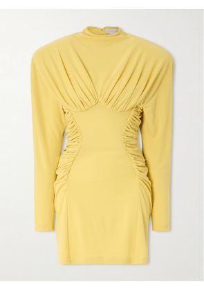 Stella McCartney - Ruched Jersey Mini Dress - Yellow - IT34,IT36,IT38,IT40,IT42,IT44,IT46