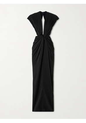 Stella McCartney - Open-back Draped Twisted Satin Gown - Black - IT34,IT36,IT38,IT40,IT42