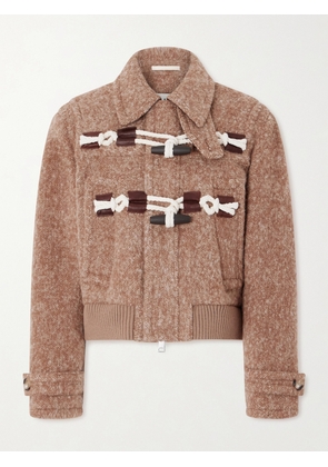 S.S. Daley - Cropped Alpaca-blend Bomber Jacket - Neutrals - x small,small,medium