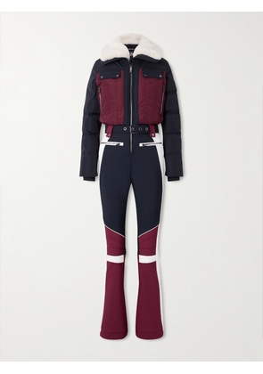 Fusalp - Karei Belted Plush-trimmed Padded Shell Ski Suit - Blue - FR 34,FR 36,FR 38,FR 40,FR 42,FR 44