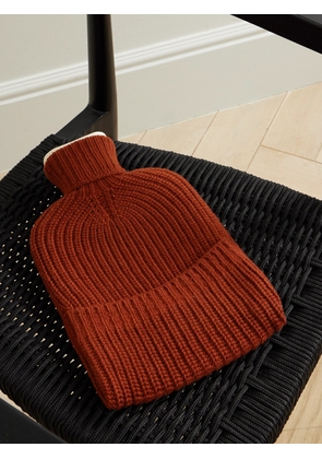 Johnstons of Elgin - Ribbed Cashmere Hot Water Bottle Cover - Red - One size